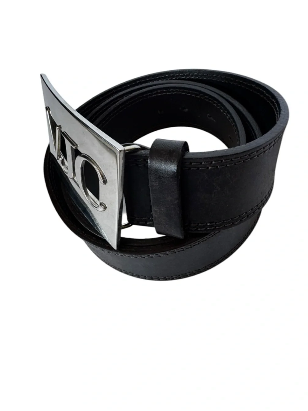 Versace Jeans Couture VJC Dark Brown Faux Leather Belt Size 95